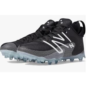 New Balance Men's FreezeLX V4 Lacrosse Shoe, Black/White/Polar Blue, 13